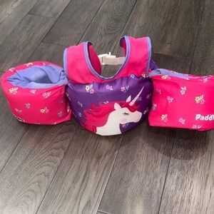 Unicorn Kids Swim Vest - Pink and Purple